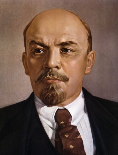 Retrato de Lenin. Pintura anónima, s. XX. de Unknown Artist