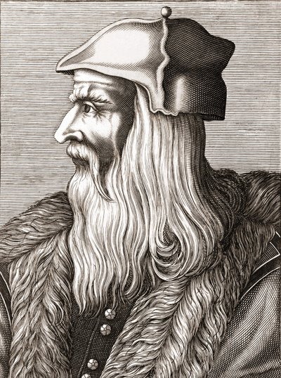 Retrato de Leonardo da Vinci (1452 - 1519) de Unknown artist