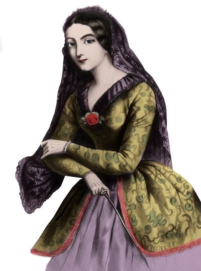 Retrato de Lola Montez (1821-1861), bailarina exótica y cortesana, conocida como la amante del rey Luis I de Baviera de Unknown artist