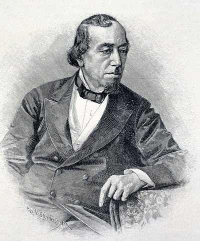 Retrato de Lord Beaconsfield, Benjamin Disraeli de Unknown artist