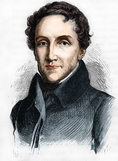 Retrato de Louis-Mathieu Molé - Retrato de Louis Mathieu, Conde de Molé (1781 - 1855), político francés - en “L