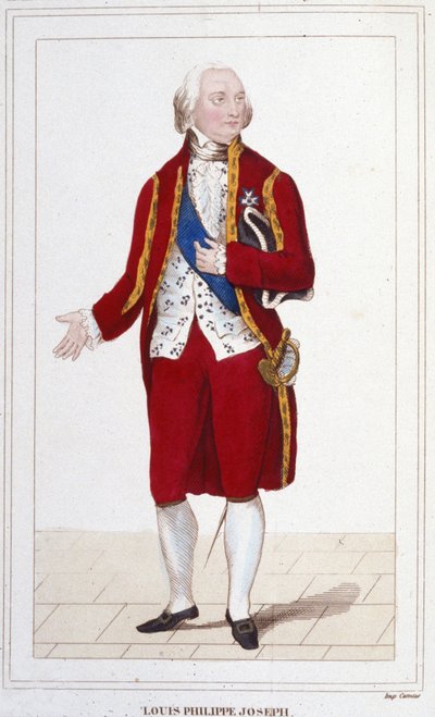 Retrato de Luis Felipe II José, Duque de Orleans y Chartres, conocido como Felipe Igualdad de Unknown artist