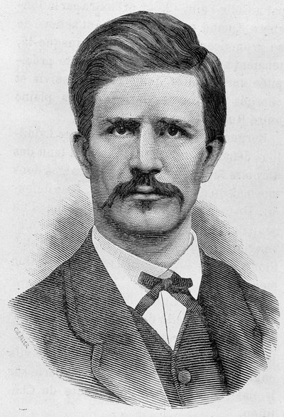 Retrato de Louis Rossel (1844 - 1871). Grabado de finales del siglo XIX en “Historia de Francia” de H. Martin. de Unknown artist