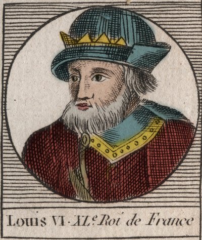 Retrato de Luis VI, llamado El Gordo - grabado de 