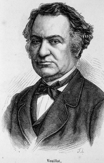Retrato de Louis Veuillot, periodista católico francés (1813-1883), colaborador y editor de "L
