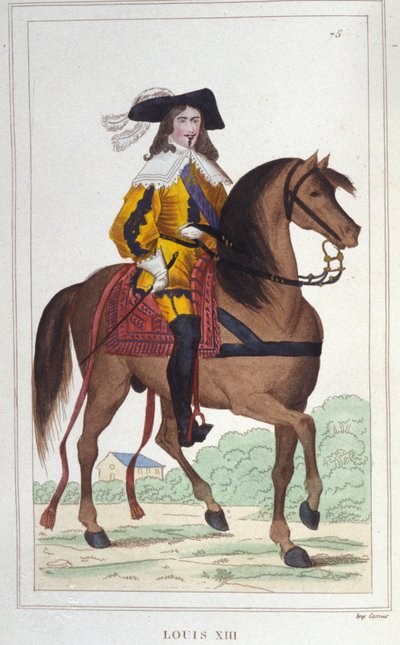 Retrato de Luis XIII (1601 - 1643), Rey de Francia grabado de 1830 de Unknown artist