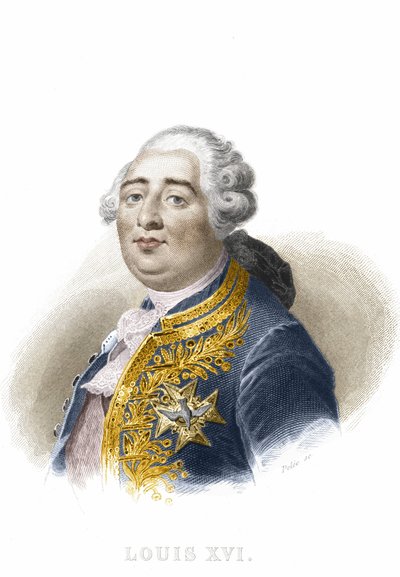 Retrato de Luis XVI. Grabado del siglo XIX. de Unknown artist