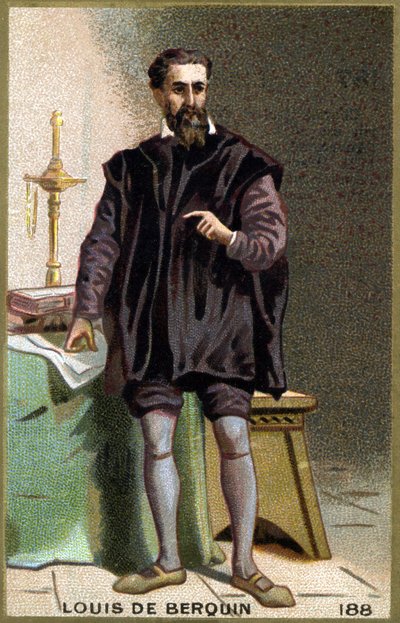 Retrato de Louis de Berquin (1485 - 1529), caballero y humanista. Cromolitografía del siglo XIX de Unknown artist