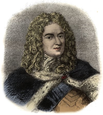 Retrato de Louis de Rouvroy Duque de Saint-Simon - (Saint Simon) soldado, diplomático y destacado diarista francés - Retrato de Louis de Rouvroy, Duque de Saint-Simon (1675-1755) memorialista de Unknown artist