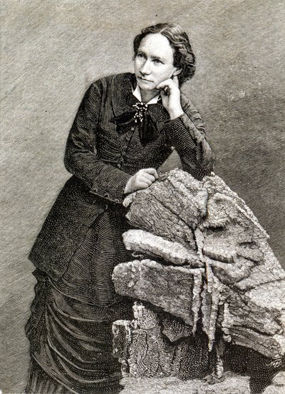 Retrato de Louise Michel (1830 - 1905) durante su deportación a Nouméa, Nueva Caledonia. 1873-1880. Grabado. de Unknown artist