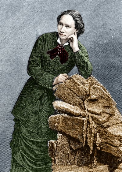Retrato de Louise Michel (1830-1905) durante su deportación a Noumea en Nueva Caledonia. 1873-1880 de Unknown artist