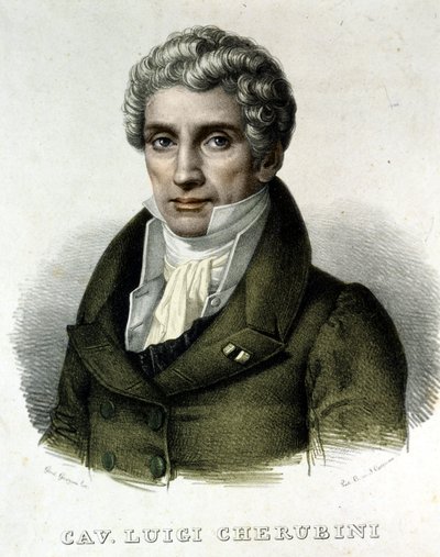 Retrato de Luigi Cherubini (1760-1842), compositor italiano. de Unknown artist