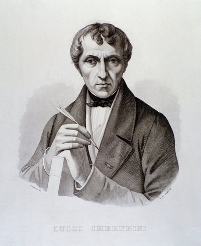 Retrato de Luigi Cherubini (grabado) de Unknown artist