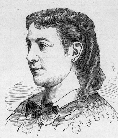 Retrato de Madeleine Brohan (1833-1900), comediante francesa, miembro de la Comédie Française. Grabado en "Le Monde Illustré" n°1168 del 16 de agosto de Unknown artist