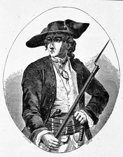 Retrato de Mandrin - grabado de Unknown artist