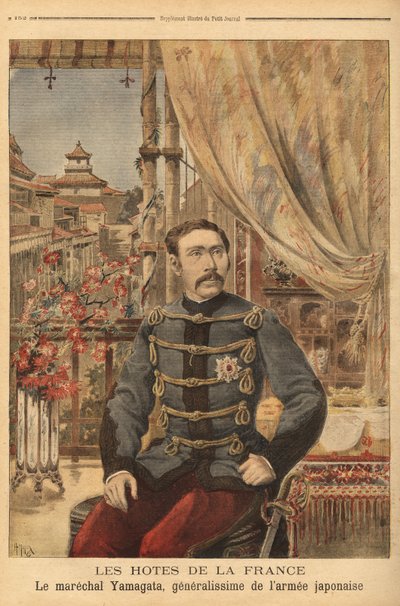 Retrato de Mariscal Yamagata Aritomo (1838-1922), un soldado y político japonés, comandó el primer ejército de Japón durante la guerra contra China en 1894. Grabado en "Le petit journal" 10/05/1896. Colección Selva de Unknown artist