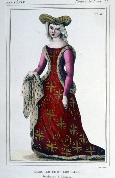 Retrato de Margarita de Lorena Vaudémont, Duquesa de Alençon (1463 - 1521) de Unknown artist