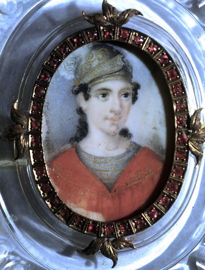 Retrato de Maria Garcia llamada la Malibran (1808-1836) cantante. Miniatura anónima del siglo XIX. de Unknown artist