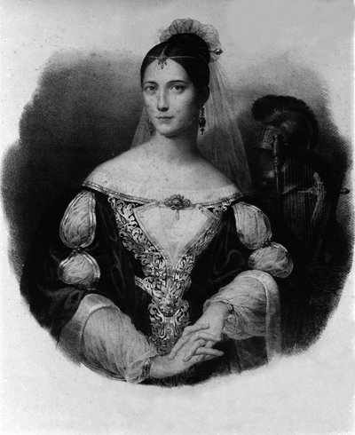 Retrato de Maria Garcia conocida como la Malibran (1808-1836) cantante de Unknown artist