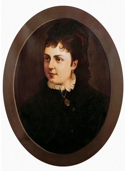 Retrato de María de las Mercedes o Mercedes de Orleans (1860-1878), esposa de Alfonso XII y Reina de España. Pintura anónima. Óleo sobre lienzo. Sevilla, Museo de Bellas Artes de Unknown artist
