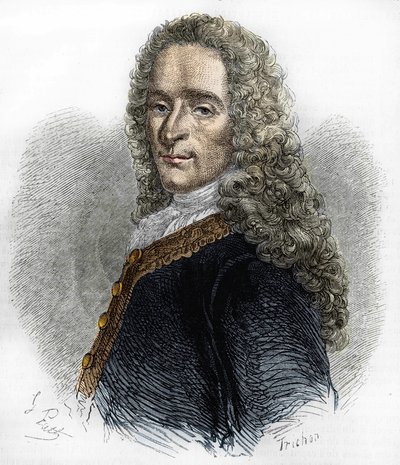 Retrato de Marie-François Arouet de Voltaire (1695-1778), escritor francés. de Unknown artist