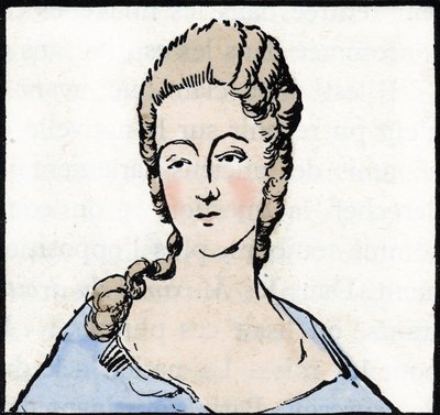 Retrato de Marie Gouze dit Olympe de Gouges (dibujo) de Unknown Artist