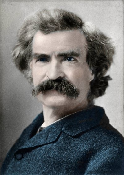 Retrato de Mark Twain (Samuel Langhorne Clemens), autor estadounidense de Unknown artist