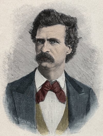 Retrato de Mark Twain (Samuel Langhorne Clemens) de Unknown artist