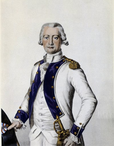 Retrato del Marqués de Lostanges, Capitán en el Regimiento de Forez en 1786. de Unknown artist