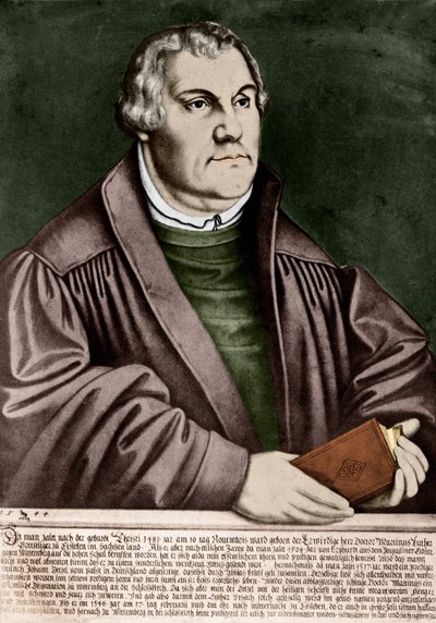 Retrato de Martín Lutero (1483 - 1546) - Grabado de 1544 de Unknown artist
