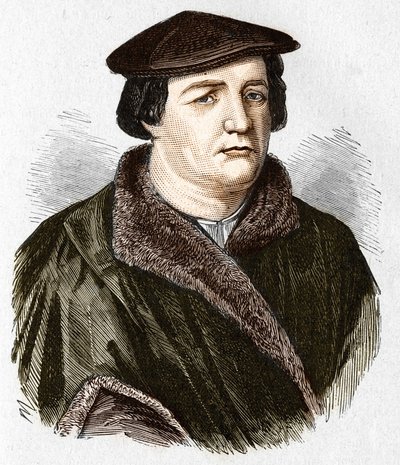 Retrato de Martín Lutero, teólogo protestante alemán y reformador de Unknown artist