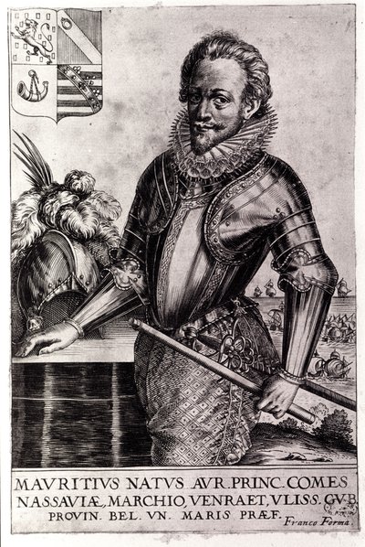 Retrato de Mauricio de Nassau, Príncipe de Orange (nacido en Dillenburg) de Unknown artist