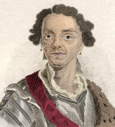 Retrato de Mauricio de Sajonia (Hermann Moritz) (1696-1750), llamado “Conde de Sajonia” o “Conde de Raute”, condotiero y mariscal general de Francia. Grabado del siglo XIX. de Unknown artist