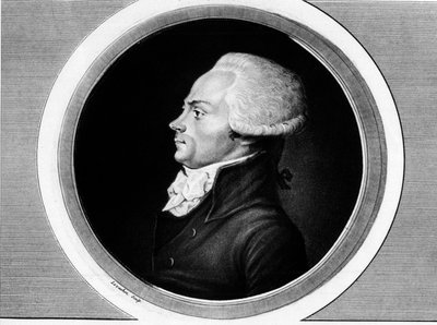 Retrato de Maximilien de Robespierre (1758-1794), miembro de los Estados Generales y diputado de París en la Convención Nacional. en “Colección completa de pinturas históricas de la revolución francesa, en tres volúmenes.” 1804 de Unknown artist