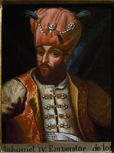 Retrato de Mehmed IV llamado el Cazador, Sultán del Imperio Otomano de Unknown artist