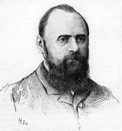 Retrato de Mily Alexeyevich Balakirev (1837-1910) Pianista, director y compositor ruso. Grabado de 1889 de Unknown artist