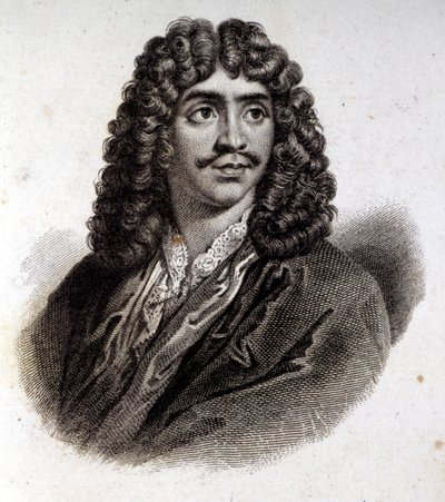 Retrato de Molière, grabado del siglo XIX de Unknown artist