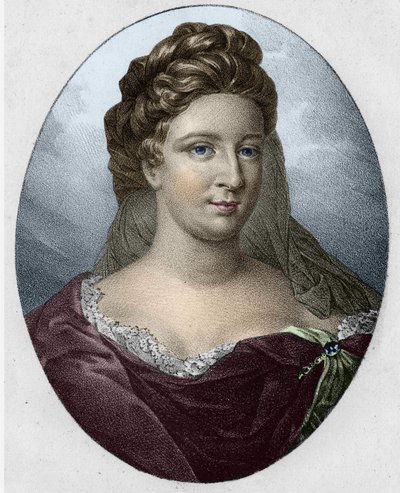 Retrato de la Sra. Antoinette Deshoulières (1634-1694) de Unknown artist