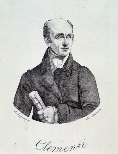 Retrato de Muzio Clementi (grabado) de Unknown artist