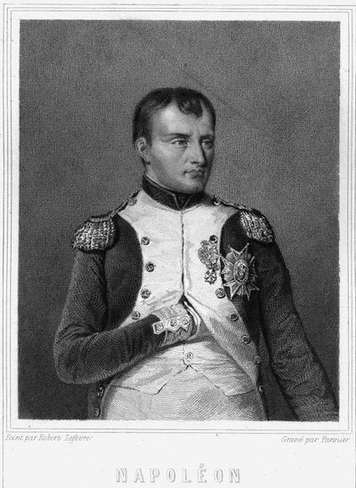 Retrato de Napoleón I (1769 - 1821), Emperador de los Franceses - en “Histoire des Français” de Lavallée, grabado de Unknown artist