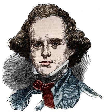 Retrato de Nathaniel Hawthorne (1804-1864), escritor estadounidense de Unknown artist