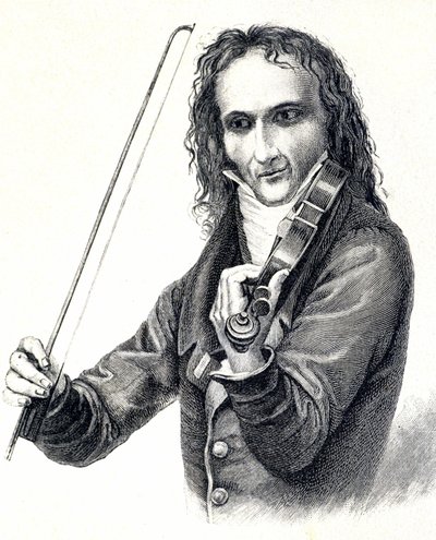 Retrato de Niccolò Paganini (1782 - 1840) de Unknown artist