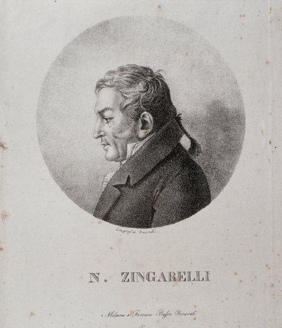 Retrato de Nicola Antonio Zingarelli (grabado) de Unknown artist