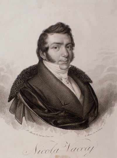 Retrato de Nicola Vaccai (grabado) de Unknown artist