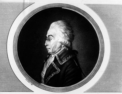 Retrato de Nicolas Luckner (1722-1794) Mariscal de Francia. Grabado en 