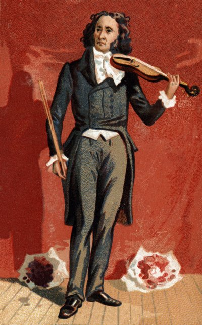 Retrato de Nicolo Paganini (1782-1840), violinista italiano de Unknown artist