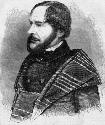 Retrato de PHILARETE CHASLE (1798-1873), crítico y hombre de letras francés. Grabado de 1873 de Unknown artist