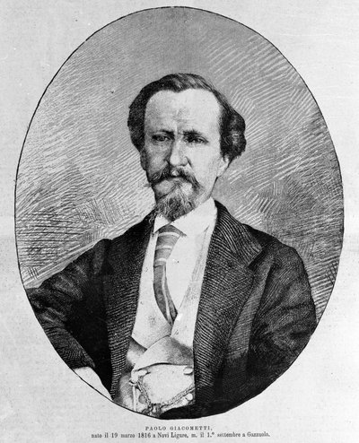 Retrato de Paolo Giacometti (1816-1882) escritor italiano de Unknown artist