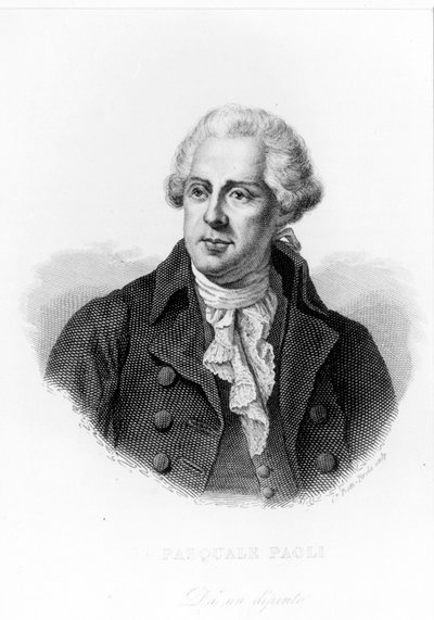Retrato de Pasquale o Pascal Paoli (1725 - 1807), Patriota Córsico. de Unknown artist