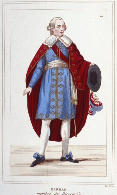 Retrato de Paul Barras (1755 - 1829) grabado del siglo XIX de Unknown artist